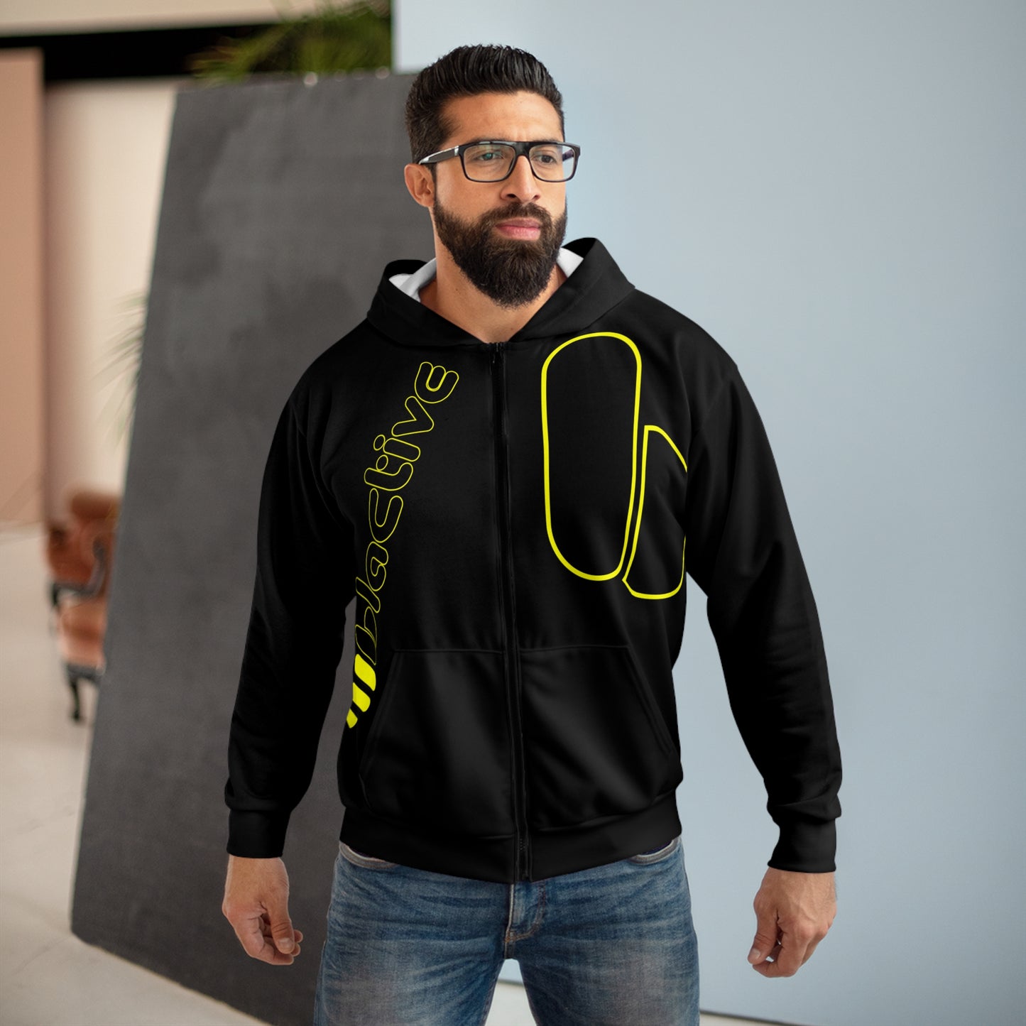 Blactive Unisex Zip Hoodie